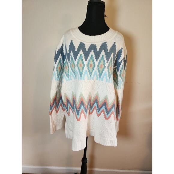 Talbots Women's Large Aztec Print Sweater - Picture 2 of 10